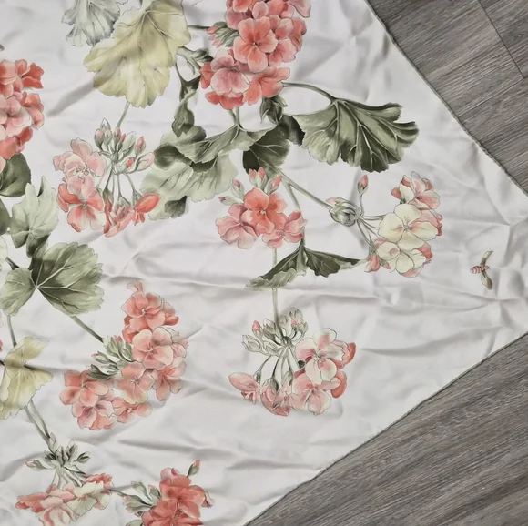 Tiffany & Co. Pink and Green Floral Scarf - Picture 3 of 8